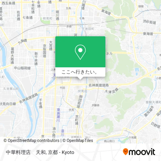 中華料理店　天和地図