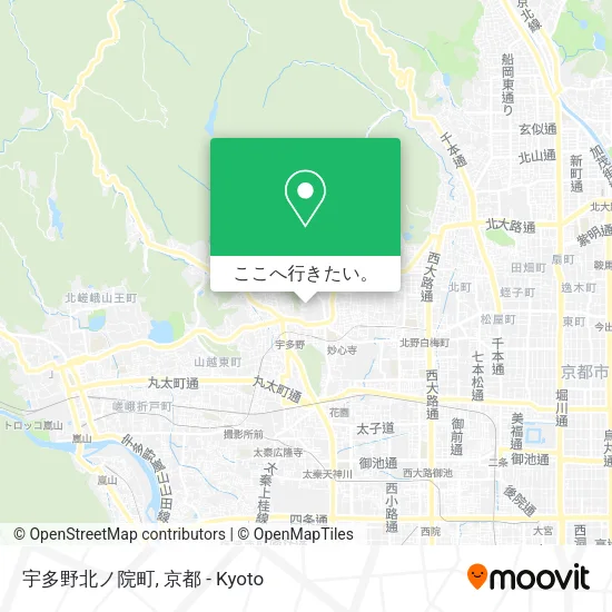 宇多野北ノ院町地図