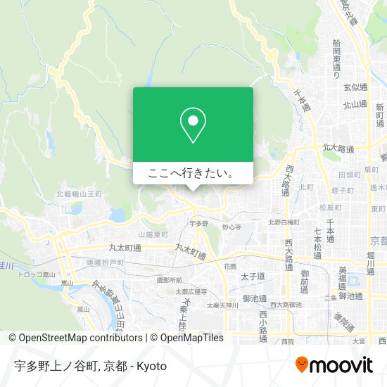 宇多野上ノ谷町地図