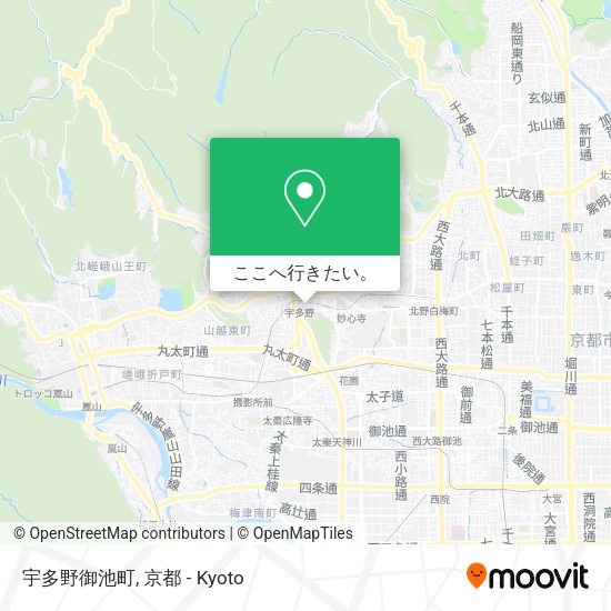 宇多野御池町地図