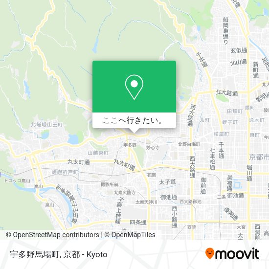 宇多野馬場町地図