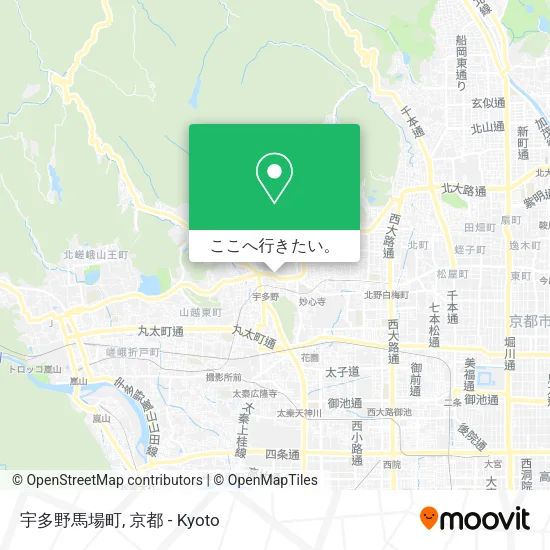 宇多野馬場町地図
