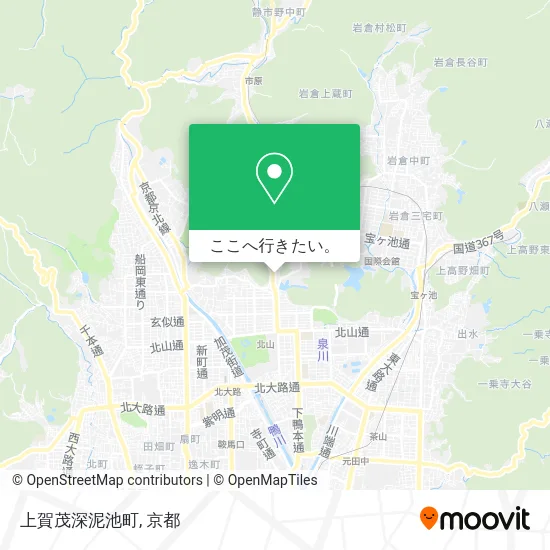 上賀茂深泥池町地図