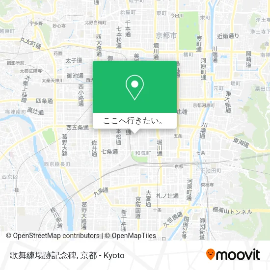 歌舞練場跡記念碑地図