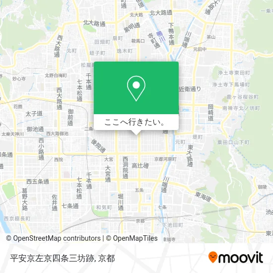 平安京左京四条三坊跡地図