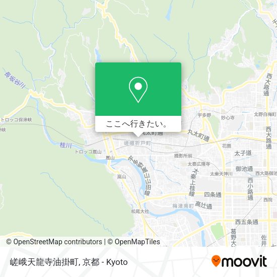 嵯峨天龍寺油掛町地図