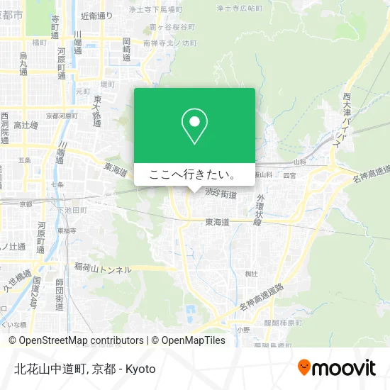 北花山中道町地図