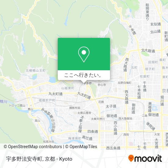 宇多野法安寺町地図