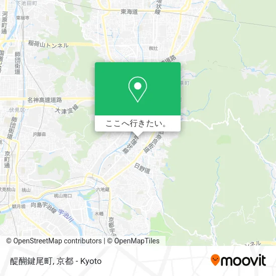 醍醐鍵尾町地図