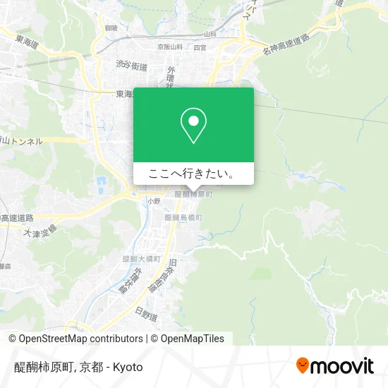 醍醐柿原町地図