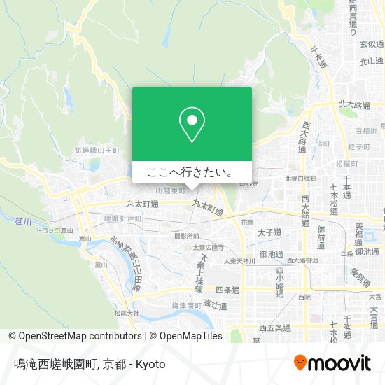 鳴滝西嵯峨園町地図