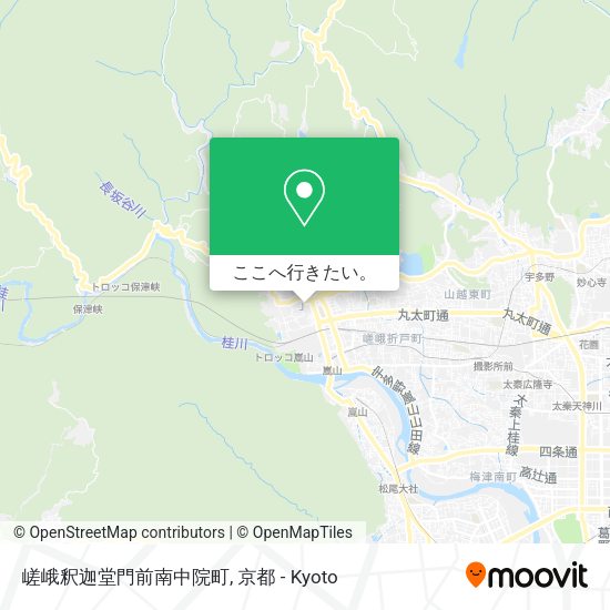 嵯峨釈迦堂門前南中院町地図