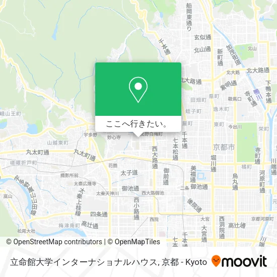 立命館大学インターナショナルハウス地図