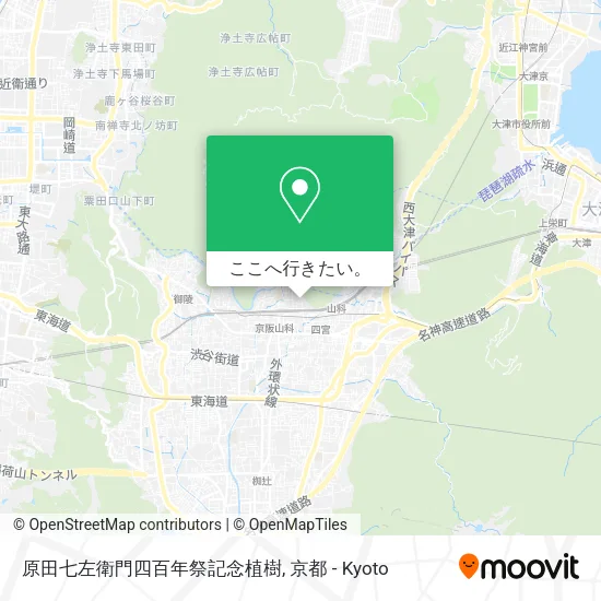 原田七左衛門四百年祭記念植樹地図