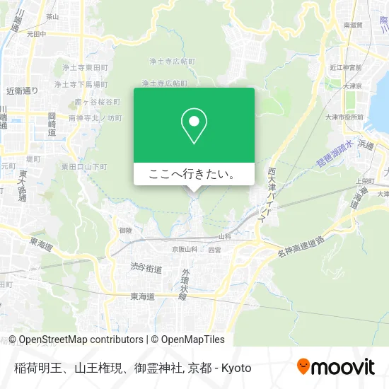 稲荷明王、山王権現、御霊神社地図