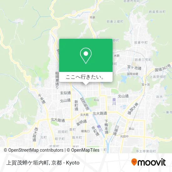 上賀茂蝉ケ垣内町地図
