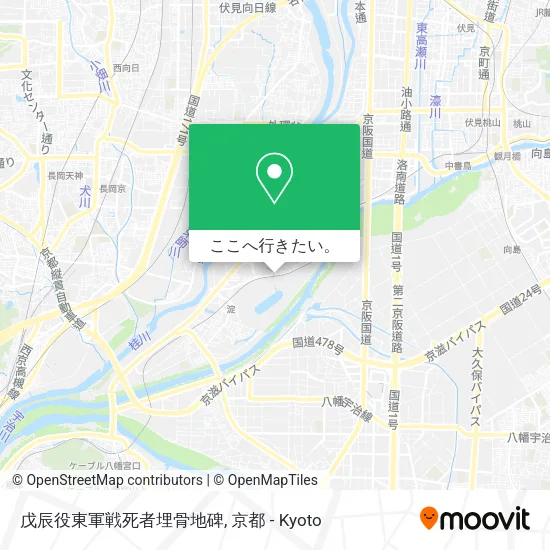 戊辰役東軍戦死者埋骨地碑地図