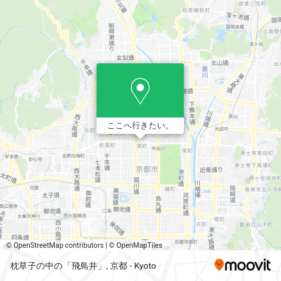 枕草子の中の「飛鳥井」地図