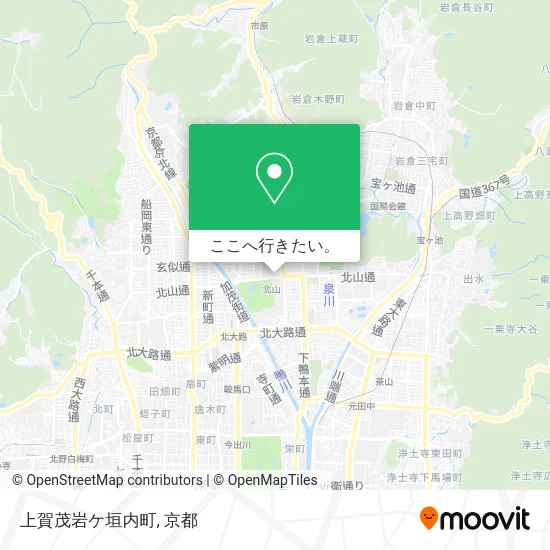 上賀茂岩ケ垣内町地図