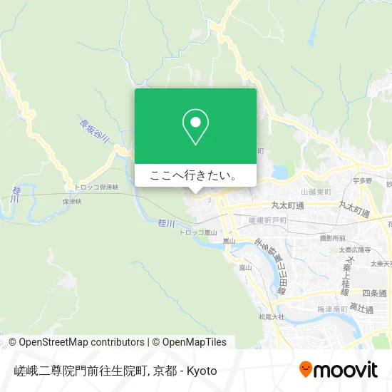 嵯峨二尊院門前往生院町地図