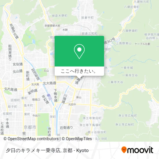 夕日のキラメキ一乗寺店地図