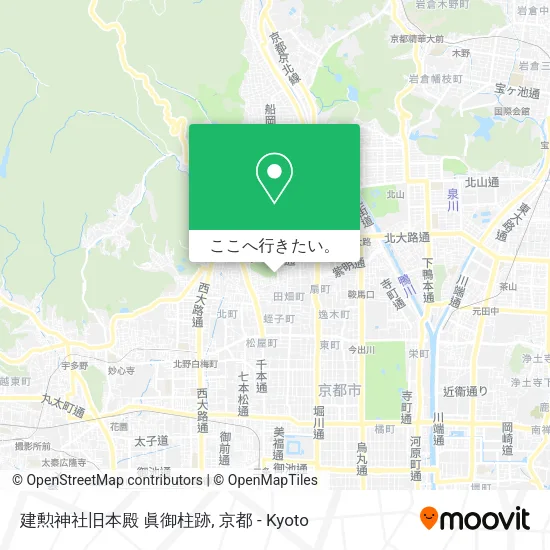 建勲神社旧本殿 眞御柱跡地図