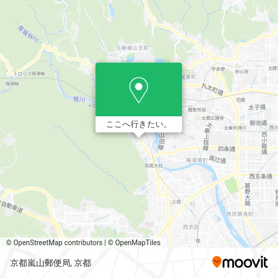 京都嵐山郵便局地図