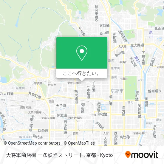 大将軍商店街 一条妖怪ストリート地図