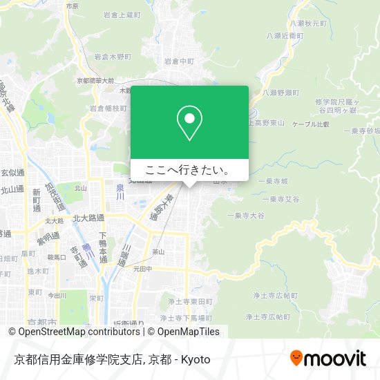 京都信用金庫修学院支店地図