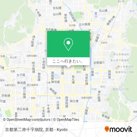京都第二赤十字病院地図