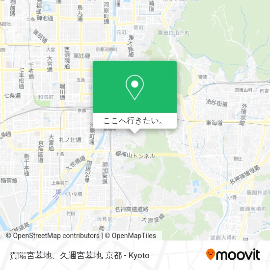 賀陽宮墓地、久邇宮墓地地図