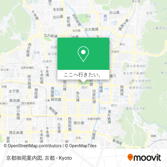 京都御苑案内図地図