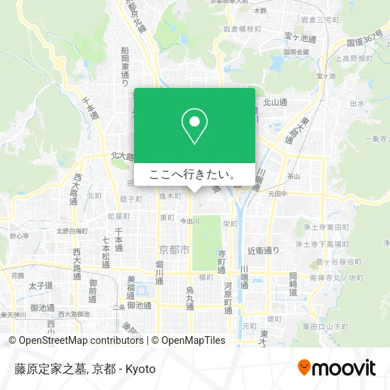 藤原定家之墓地図
