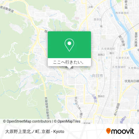 大原野上里北ノ町地図
