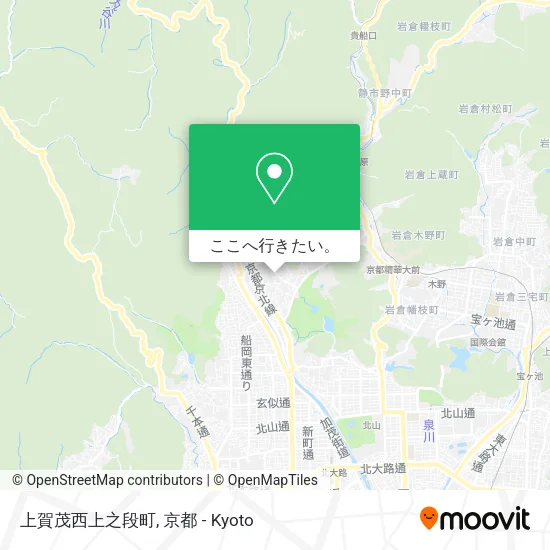 上賀茂西上之段町地図