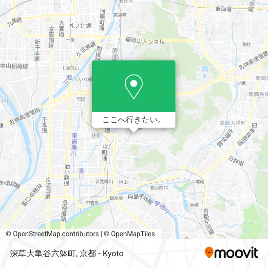 深草大亀谷六躰町地図