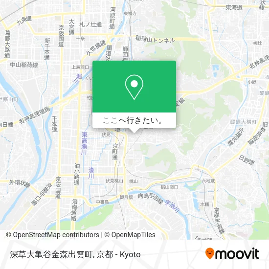 深草大亀谷金森出雲町地図
