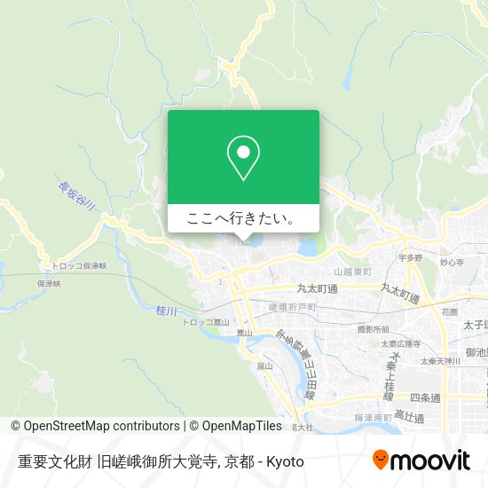 重要文化財 旧嵯峨御所大覚寺地図