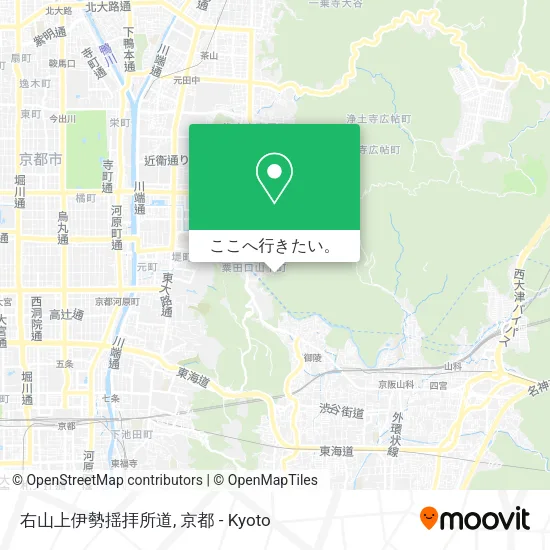 右山上伊勢揺拝所道地図