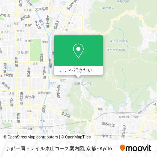 京都一周トレイル東山コース案内図地図