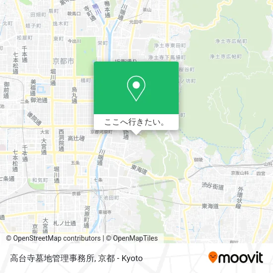 高台寺墓地管理事務所地図