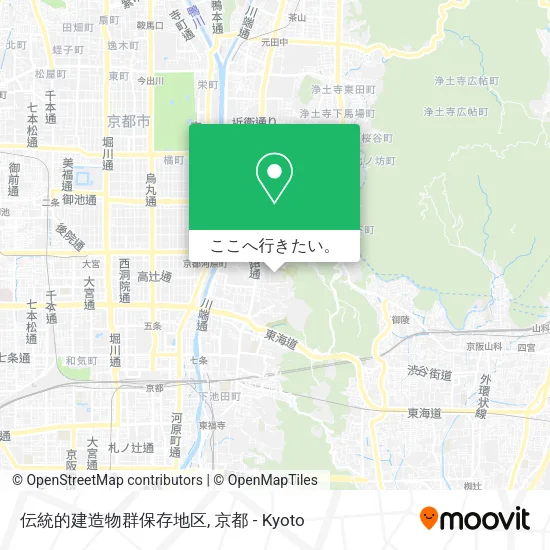 伝統的建造物群保存地区地図