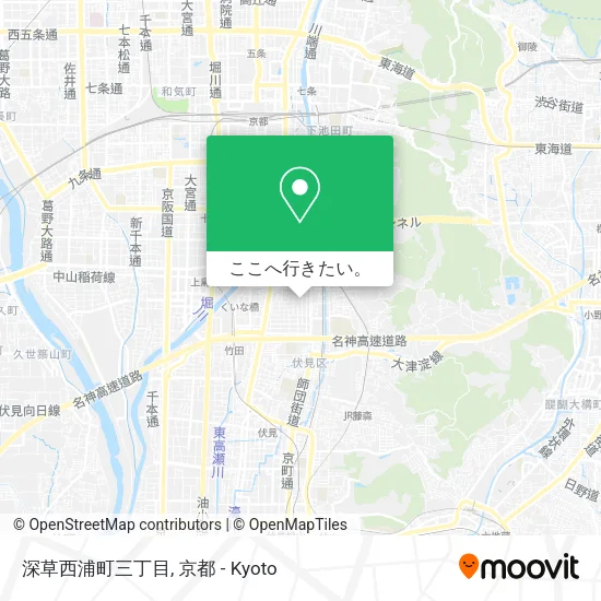 深草西浦町三丁目地図