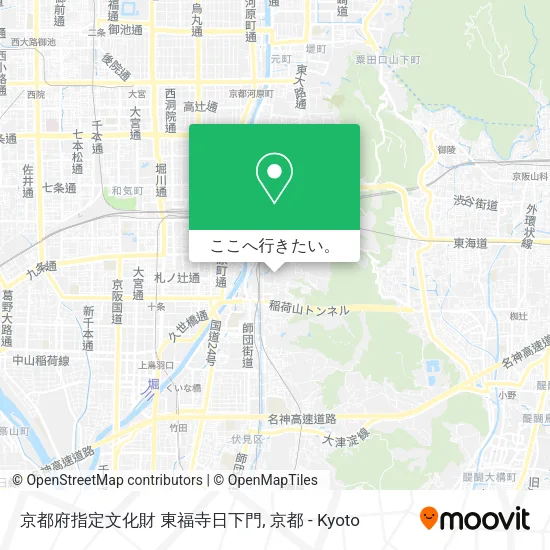 京都府指定文化財 東福寺日下門地図