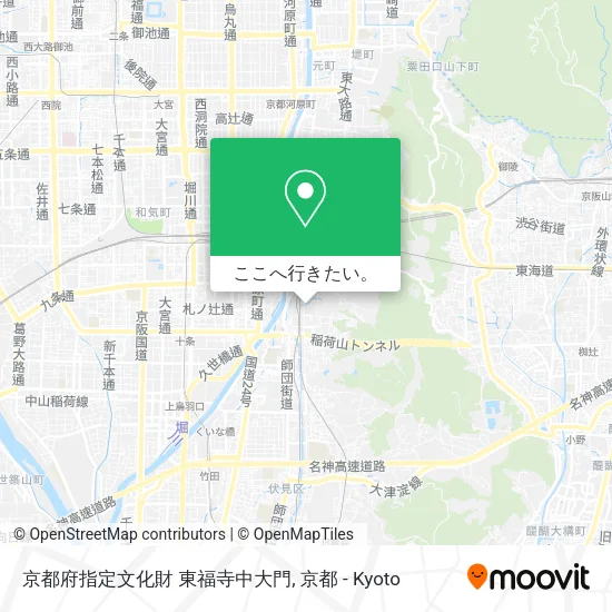 京都府指定文化財 東福寺中大門地図