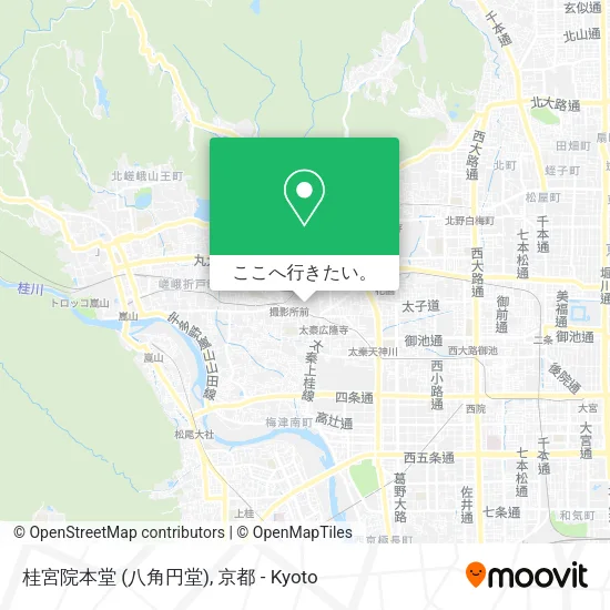 桂宮院本堂 (八角円堂)地図