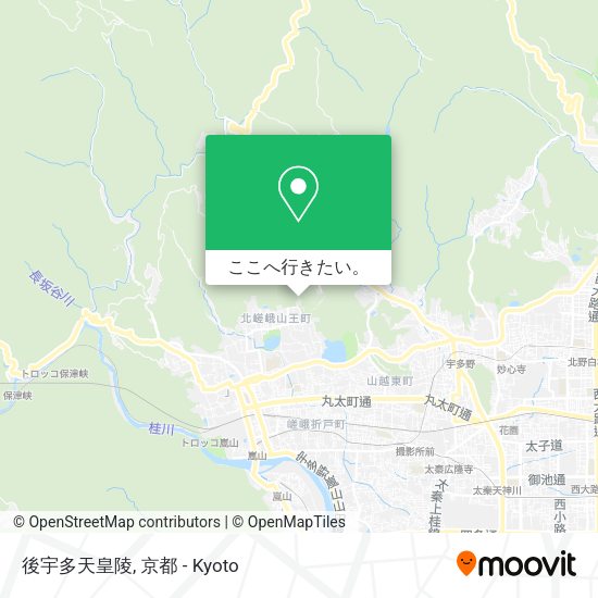 後宇多天皇陵地図