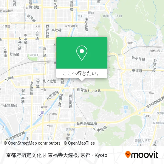 京都府指定文化財 東福寺大鐘楼地図