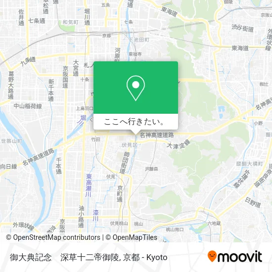 御大典記念　深草十二帝御陵地図