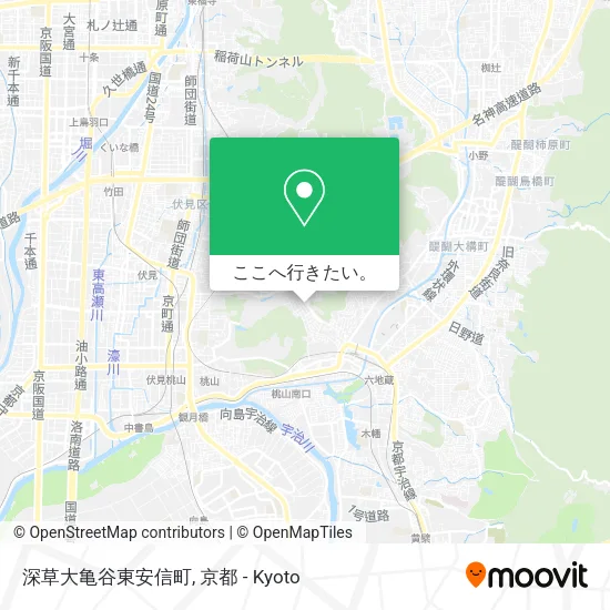 深草大亀谷東安信町地図